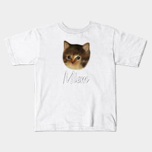 Cute little cat mlem painting Kids T-Shirt